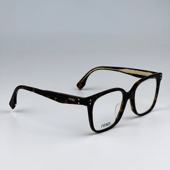 NEW Fendi FE50004I 052 Havana Square Women Eyeglasses FE 50004I - Picture 5 of 13